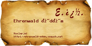 Ehrenwald Ádám névjegykártya